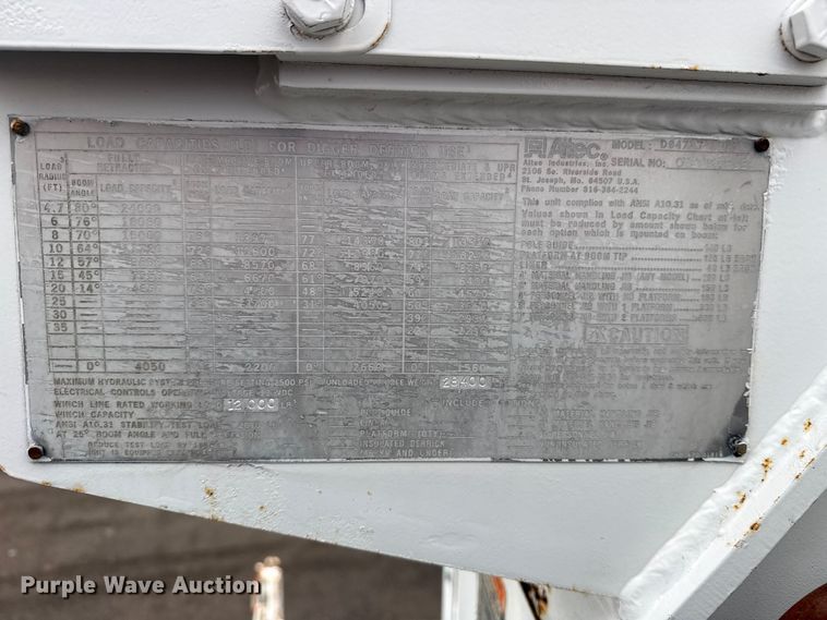 image for item EG8847 1999 International 4800 digger derrick truck