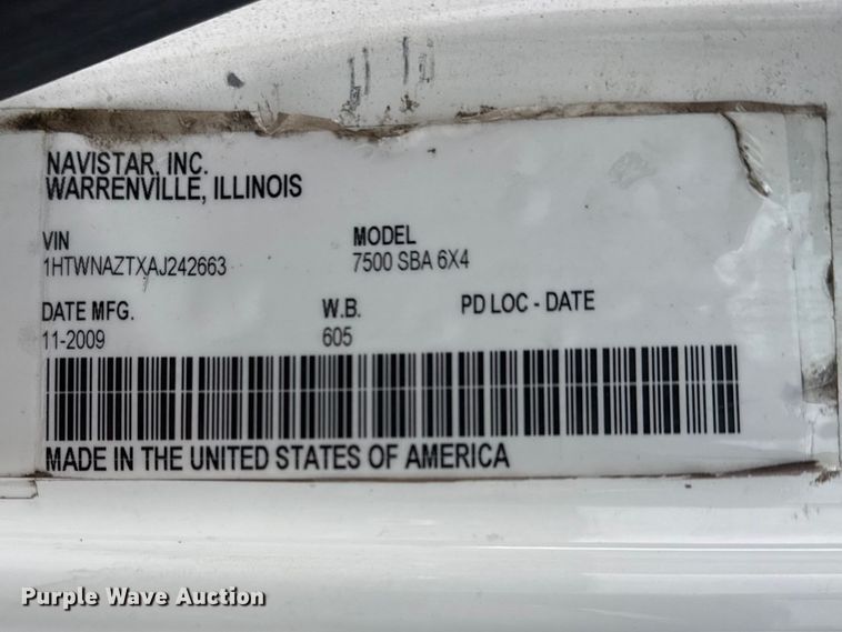 image for item EG8849 2010 International 7500 Crew Cab crane truck