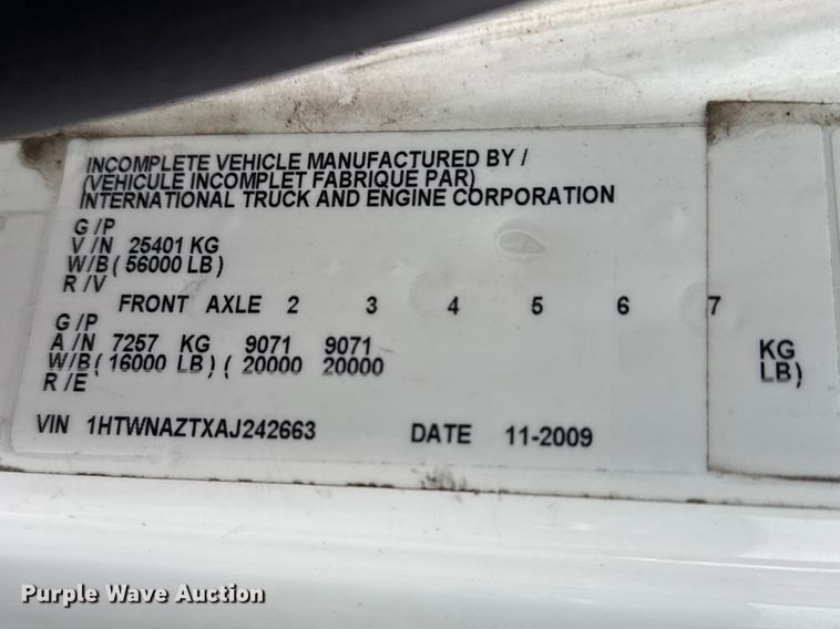 image for item EG8849 2010 International 7500 Crew Cab crane truck