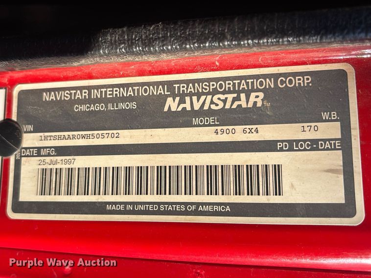 image for item EM5022 1998 International 4900 dump truck