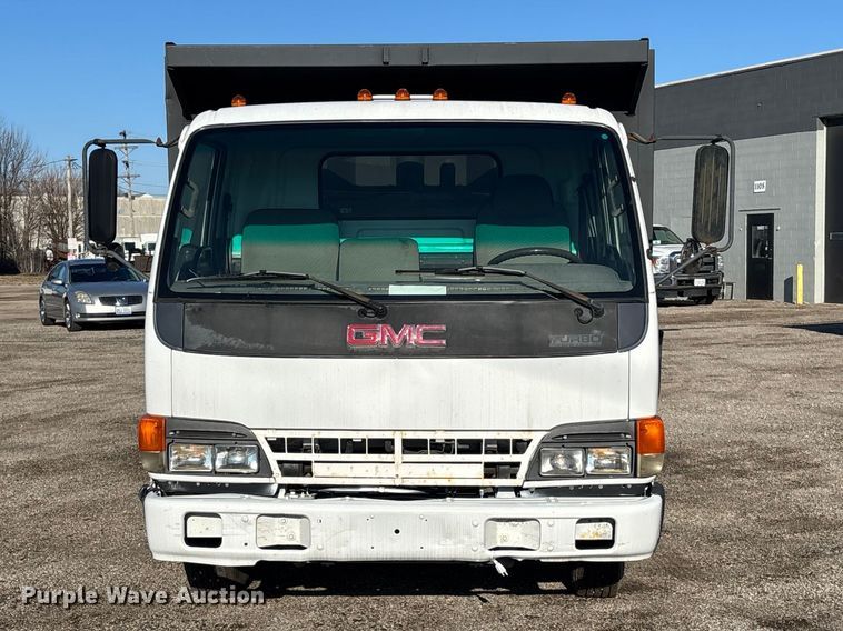 image for item EM5023 2002 GMC W4500 dump flatbed truck
