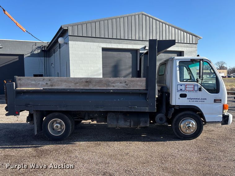 image for item EM5023 2002 GMC W4500 dump flatbed truck
