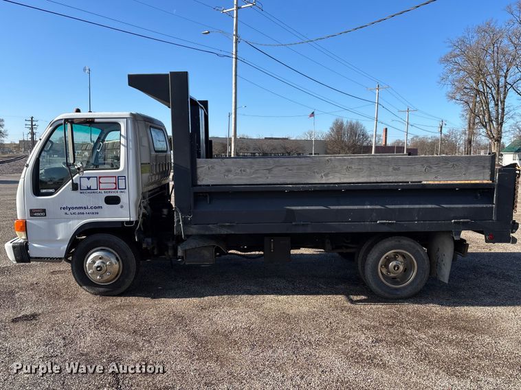 image for item EM5023 2002 GMC W4500 dump flatbed truck