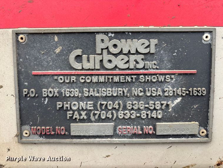 image for item EM5026 2009 Power Curber 5700B curb machine