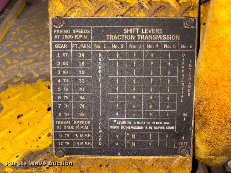 image for item EM5040 1967 Blaw Knox PF65 paver