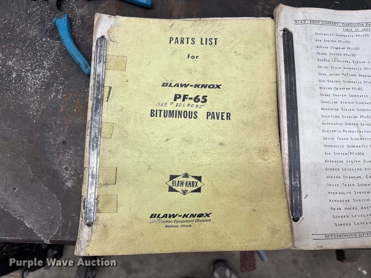 image for item EM5040 1967 Blaw Knox PF65 paver