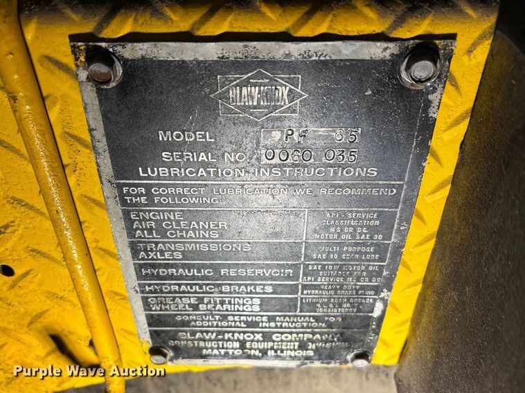 image for item EM5040 1967 Blaw Knox PF65 paver