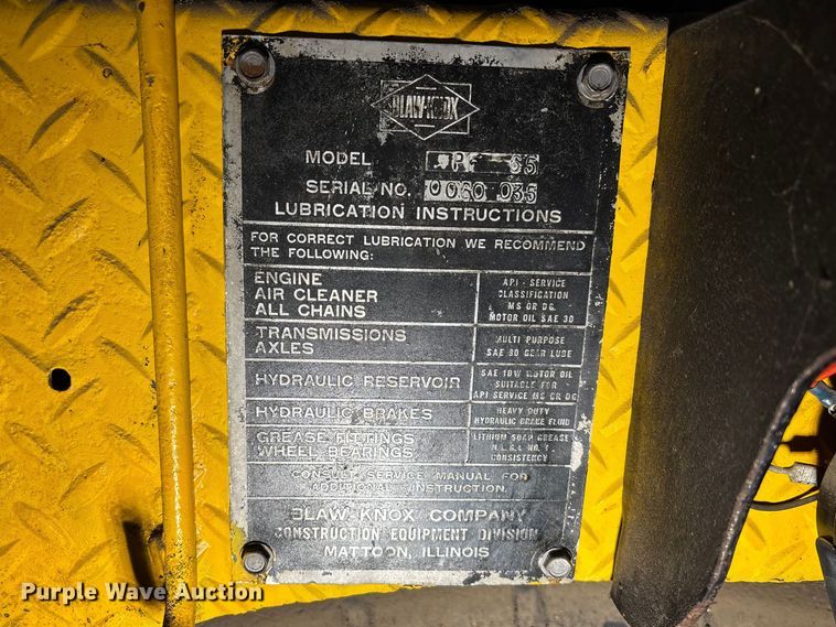 image for item EM5040 1967 Blaw Knox PF65 paver