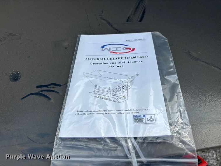 image for item EO4019 2025 WIG XN-PS01-72 skid steer material crusher