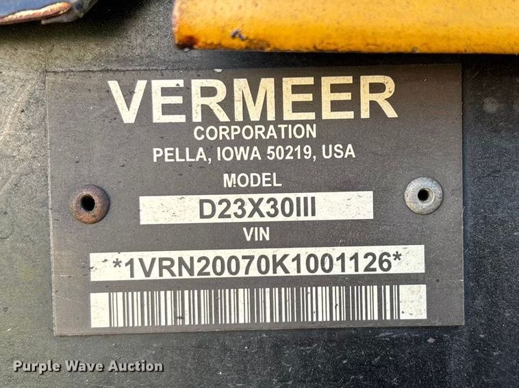 image for item EO4043 2019 Vermeer D23X30 Navigator S3 directional boring unit