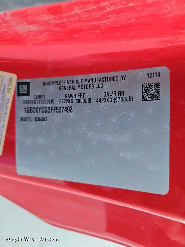 image for item EO4732 2015 Chevrolet Silverado 3500 dump bed pickup truck