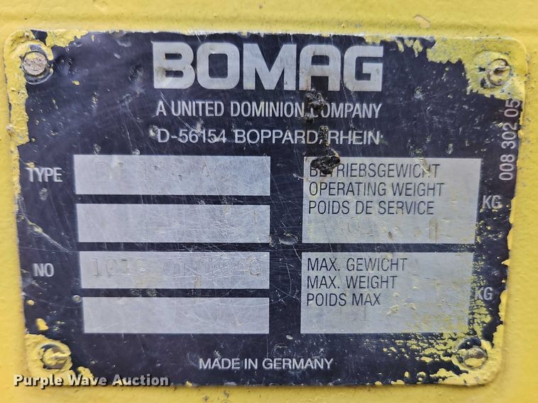 image for item EO7062 2006 Bomag BW138AC combination vibratory roller