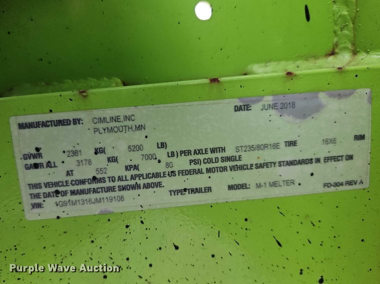 image for item EO7119 2018 CimLine M1 DHW melter applicator