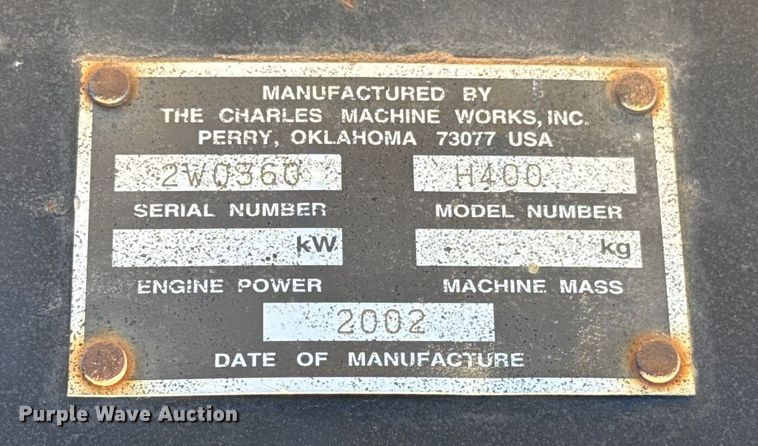 image for item ES5775 2002 Ditch Witch 410SXD trencher