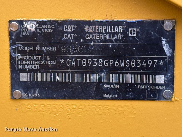 image for item ES5932 2002 Caterpillar 938G Series II wheel loader