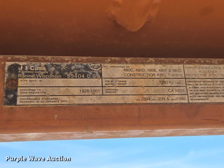 image for item ET1468 Case 480F backhoe