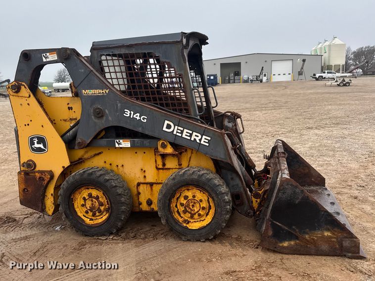 image for item ET1655 2015 John Deere 314G skid steer loader