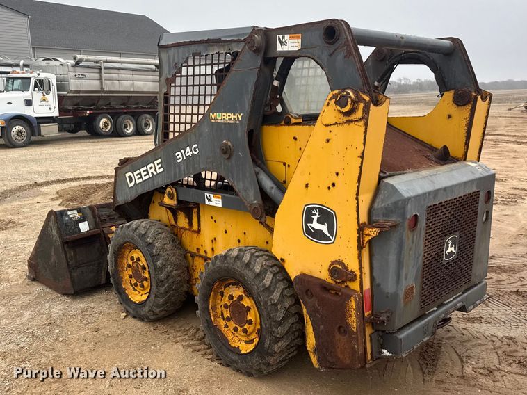 image for item ET1655 2015 John Deere 314G skid steer loader
