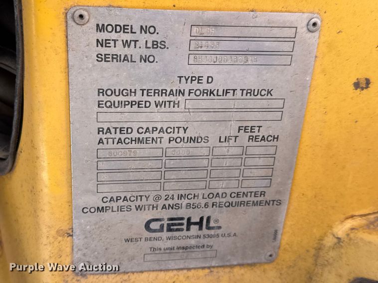 image for item ET1711 1999 Gehl DL-8H telehandler