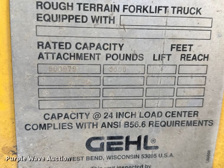 image for item ET1711 1999 Gehl DL-8H telehandler