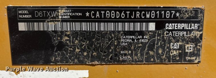 image for item EU4947 2012 Caterpillar D6TXW dozer