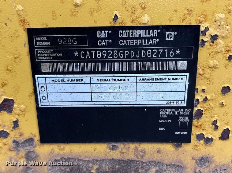 image for item EU4983 2007 Caterpillar 928G Z wheel loader