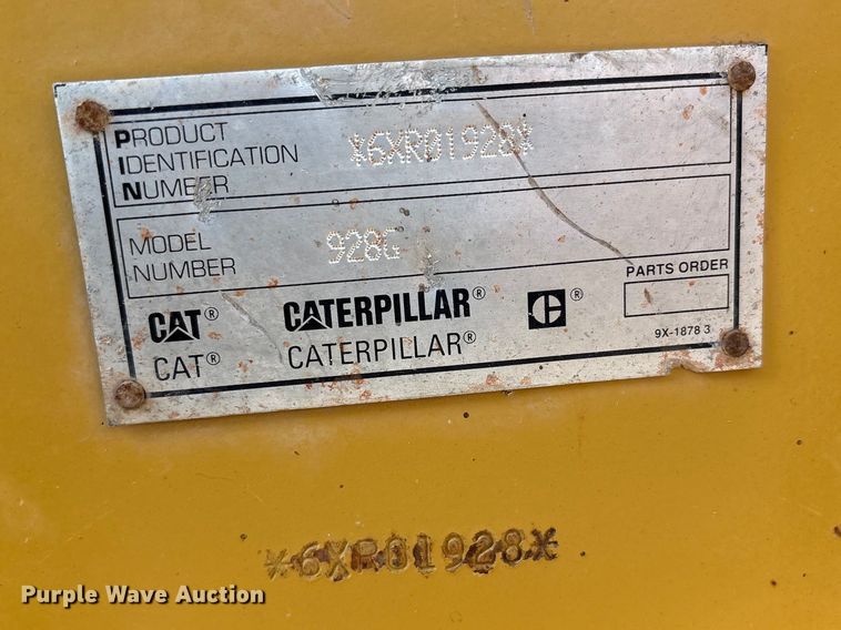 image for item EU4984 1999 Caterpillar 928G wheel loader