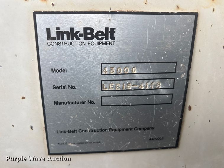 image for item EV2813 1996 Link-Belt 4300 Q excavator
