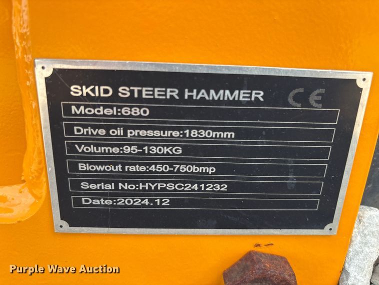 image for item EV2820 2024 GIYI 680 Skid Steer Breaker