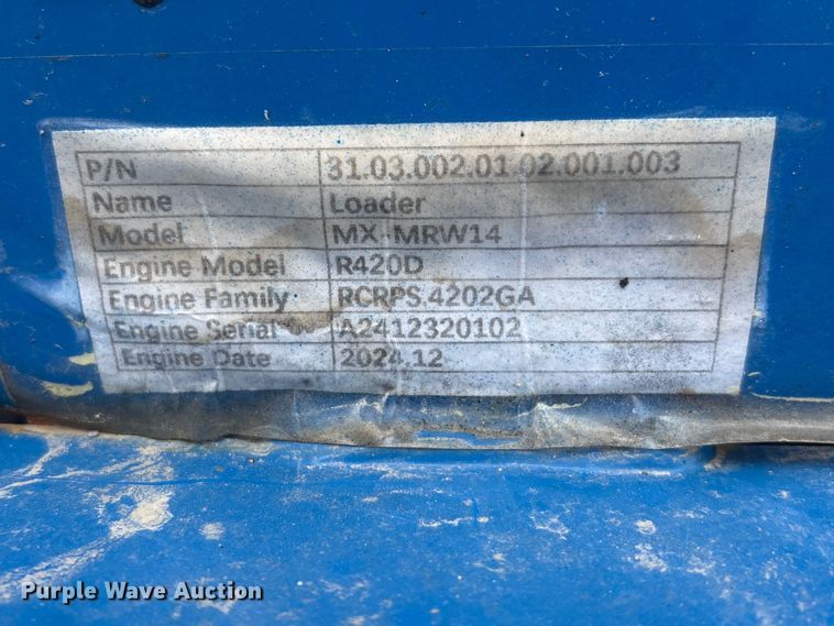 image for item EV2827 2025 AGT MX-MRW14 compact utility loader