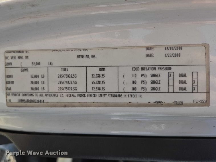 image for item EV5569 2011 International 4400 SBA flatbed truck