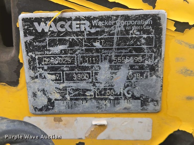 image for item EV5571 Wacker RT trench compactor
