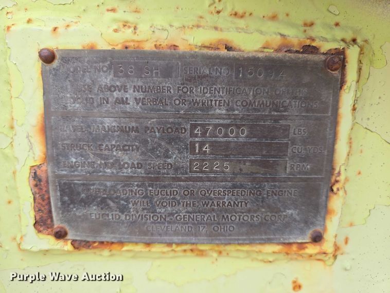 image for item EV5572 1962 Terex TS-14 scraper