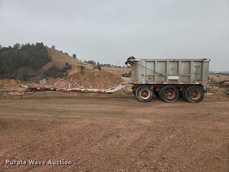 image for item EV5575 1994 Cornhusker end dump pup trailer