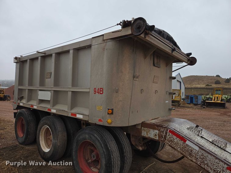 image for item EV5575 1994 Cornhusker end dump pup trailer