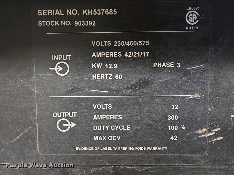 image for item EV5610 Miller Deltaweld 302 welder