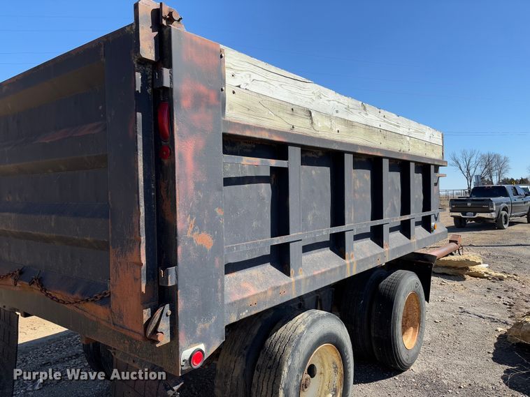 image for item FB3137 1984 Superior Trailer Works 7700WS end dump pup trailer