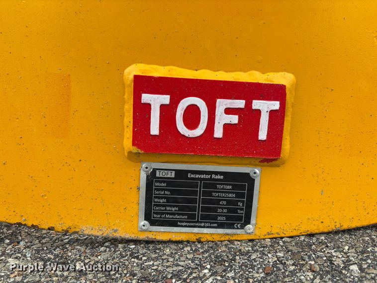 image for item FB3160 2025 Toft 08R excavator Rake