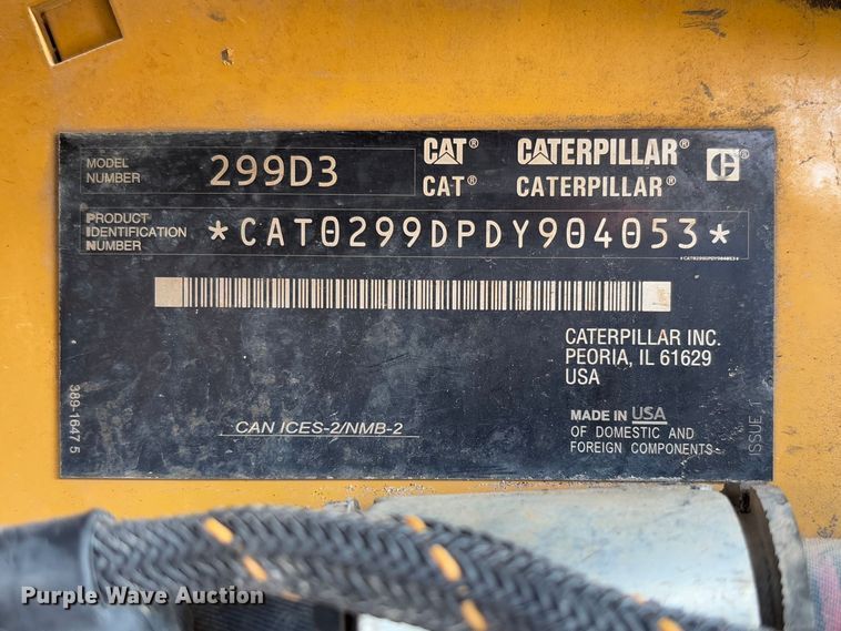 image for item FB3183 2021 Caterpillar 299D3 tracked skid steer loader