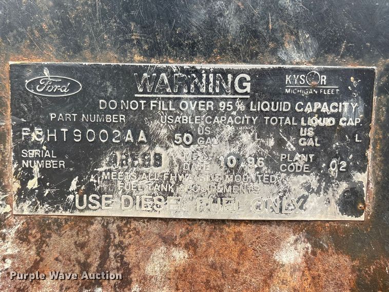 image for item FB3576 1997 Ford F800 digger derrick truck