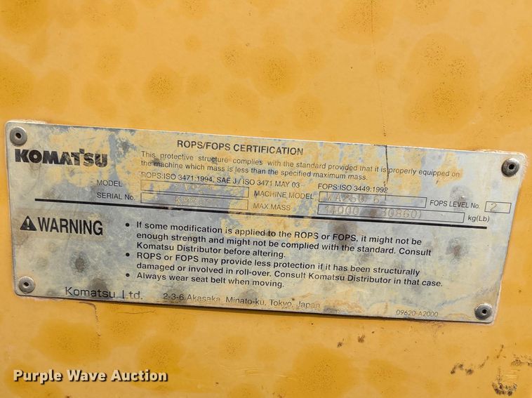 image for item FC2027 2010 Komatsu WA250-6 wheel loader