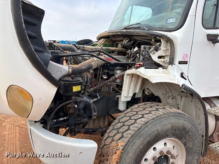 image for item FC2036 2006 Freightliner Business Class M2 flatbed truck with mud mixing truck