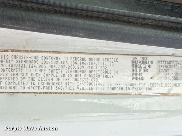 image for item FC2036 2006 Freightliner Business Class M2 flatbed truck with mud mixing truck