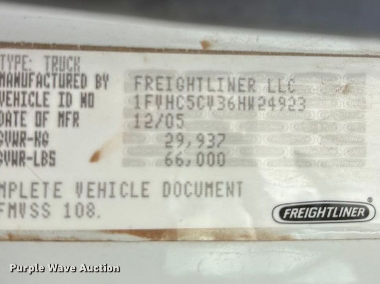 image for item FC2036 2006 Freightliner Business Class M2 flatbed truck with mud mixing truck