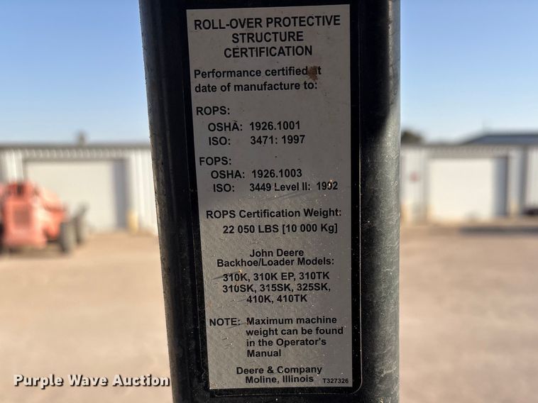 image for item FC2044 2013 John Deere 310SK backhoe