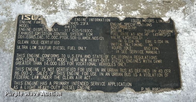 image for item FC5072 2018 Isuzu NRR street sweeper truck