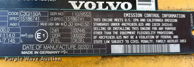 image for item FC5076 2011 Volvo L110F wheel loader