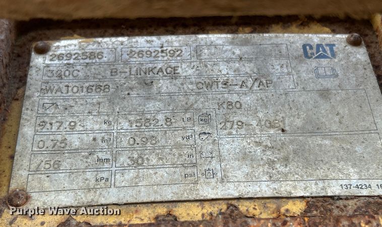 image for item FC5077 2005 Caterpillar 322C L excavator