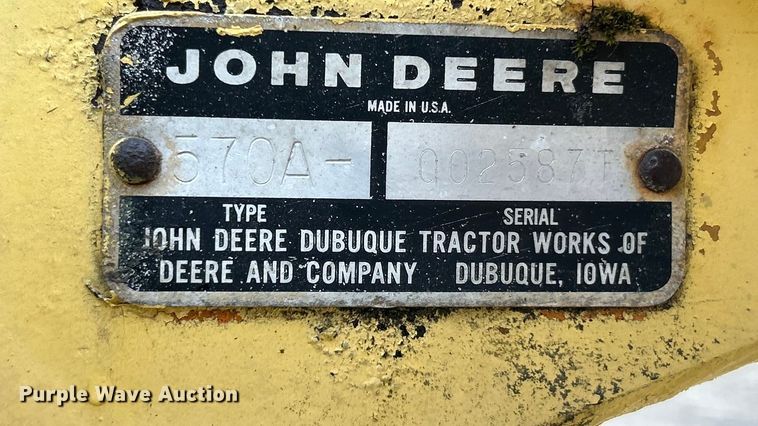 image for item FC5110 1972 John Deere 570A motor grader