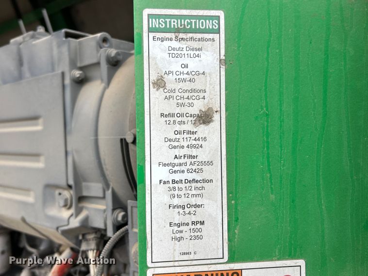 image for item FC5132 2012 Genie S-85 boom lift